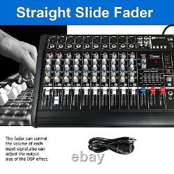 10 Channel Power Mixing Amplifier 2000W Professional Powered Mixer Amp 16DSP USB