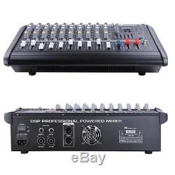 10 Channel Professional Powered Mixer Power Mixing Amplifier Amp 16DSP