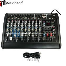 10 Channel Professional Powered Mixer Power Mixing Amplifier Amp 16DSP 48V USA