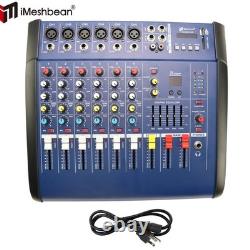 1000w Pro 6 Channel Mixer withPower Amplifier withBluetooth Sound Package Powertable