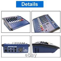 1000w Pro 6 Channel Mixer withPower Amplifier withBluetooth Sound Package Powertable