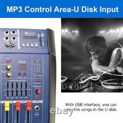 1000w Pro 6 Channel Mixer withPower Amplifier withBluetooth Sound Package Powertable