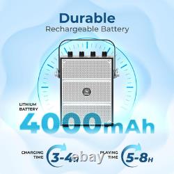 100W Powerful Voice Amplifier with 2 Wireless Microphones, Big Pro Sound Portabl