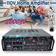 110v 2000 Watts 2 Channel Pro Bluetooth Power Amplifier Amp Stereo Audio Usb Sd