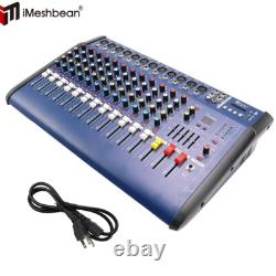 12 Channel Professional Powered Mixer Power Mixing Amplifier Amp 16DSP USB 2000W