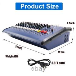 12 Channel Professional Powered Mixer Power Mixing Amplifier Amp 16DSP USB 2000W 12 Channel Professional Powered Mixer Power Mixing Amplifier Amp 16DSP USB 2000W