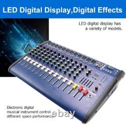 12 Channel Professional Powered Mixer Power Mixing Amplifier Amp 16DSP USB 2000W