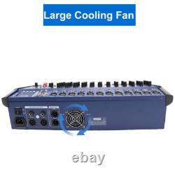 12 Channel Professional Powered Mixer Power Mixing Amplifier Amp 16DSP USB 2000W