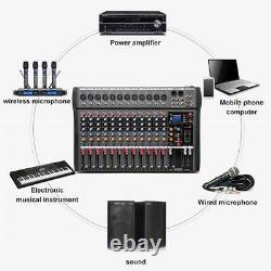 12 Channel Professional Powered Mixer power mixing Amplifier