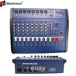 1500W Pro 8 Channel Mixer withPower Amplifier withBluetooth Sound Package Powertable