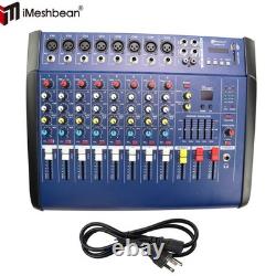 1500W Pro 8 Channel Mixer withPower Amplifier withBluetooth Sound Package Powertable