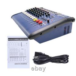 1500W Pro 8 Channel Mixer withPower Amplifier withBluetooth Sound Package Powertable
