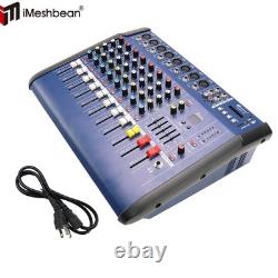 1500W Pro 8 Channel Mixer withPower Amplifier withBluetooth Sound Package Powertable
