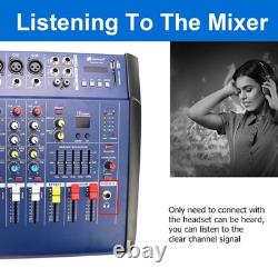 1500W Pro 8 Channel Mixer withPower Amplifier withBluetooth Sound Package Powertable