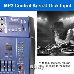 1500W Pro 8 Channel Mixer withPower Amplifier withBluetooth Sound Package Powertable