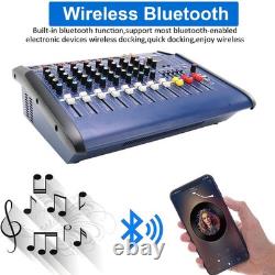 1500W Pro 8 Channel Mixer withPower Amplifier withBluetooth Sound Package Powertable