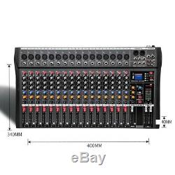 16 Channel Professional Powered Mixer power mixing Amplifier Amp SK16 + US Plug