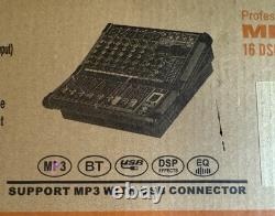 16 DSP Echo Power Mixer Professional Mixing Amplifier 8 CH with USB Slot TRS
