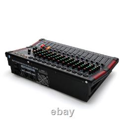 16DSP Power Mixer Professional Mixing Amplifier 12 CH with USB Slot TRS Bluetooth
