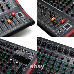 16DSP Power Mixer Professional Mixing Amplifier 12 CH with USB Slot TRS Bluetooth