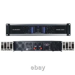 2 Channel Power Amplifier Distortion Free and Clear Sound Professional 2U C