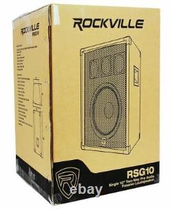 2 Rockville RSG10 10 PA Speakers+Technical Pro AX1200 1200w Power DJ Amplifier