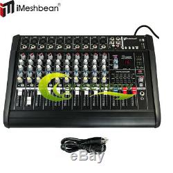 2000W 10 Channel Professional Powered Mixer power mixing Amplifier Amp 16DSP 48V