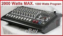 2000Watts 10 Channel Professional Powered Mixer power mixing Amplifier Amp BM228