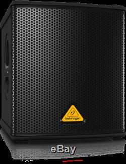 2X Behringer B1200D-PRO Powered Active Subwoofer 500W Amplified + Cables (NEW)