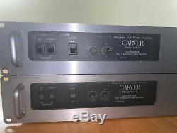 2xCarver PM-1.5 Professional High Headroom Power Amplifier 350WithCh 1200WithCh Mono