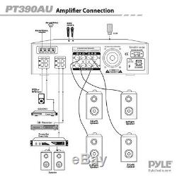 300w Dj Professional Home Audio Digital Stereo 4 Channel Power Amp Amplifier Fm
