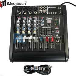 4 Channel Professional Powered Mixer power Mixing Amplifier Amp