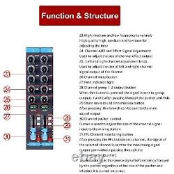 5 Channel 500W Professional Powered Mixer power mixing Amplifier Amp 99DSP USB