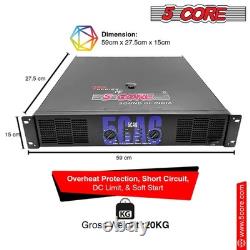 5 Core CA6 2x800W Power Amplifier Pro PA Stereo Amp 2/4/8 Ohm DJ Stage
