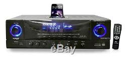 500W DJ PRO HOME AUDIO DIGITAL STEREO POWER AMP AMPLIFIER FM iPOD iPHONE DOCK