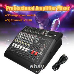 6 Channel Pro Power Amplifier Mixer 2000w withBluetooth Sound Package Powertable