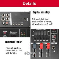 6 Channel Pro Power Amplifier Mixer 2000w withBluetooth Sound Package Powertable