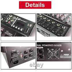 6 Channel Pro Power Amplifier Mixer 2000w withBluetooth Sound Package Powertable