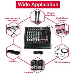 6 Channel Pro Power Amplifier Mixer 2000w withBluetooth Sound Package Powertable