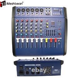 6 Channel Professional Powered Mixer Power Mixing Amplifier Amp 16DSP USB 1000W