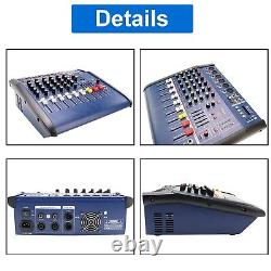 6 Channel Professional Powered Mixer Power Mixing Amplifier Amp 16DSP USB 1000W