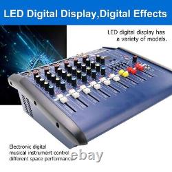 6 Channel Professional Powered Mixer Power Mixing Amplifier Amp 16DSP USB 1000W