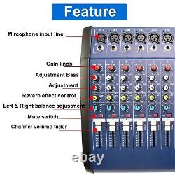 6 Channel Professional Powered Mixer Power Mixing Amplifier Amp 16DSP USB 1000W