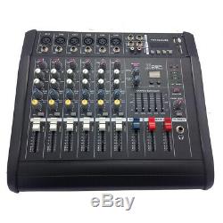 6 Channel Professional Powered Mixer power mixing Amplifier 16DSP USB