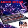 8/12/16 Channel Professional Live Studio Audio Mixer Power Mixing Amplifier Us