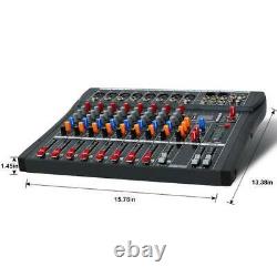 8/12/16 Channel Professional Live Studio Audio Mixer Power Mixing Amplifier US