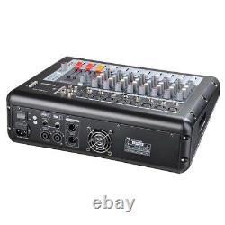 8 Channel Professional USB Power Mixer Amplifier Amp 16DSP LCD Recording Studio