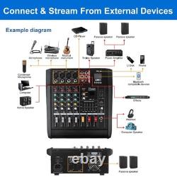 800W Professional Powered Mixer 4 Channel Power mixing Amplifier Amp 16DSP USB