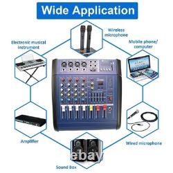 800W Professional Powered Mixer 4 Channel Power mixing Amplifier Amp 16DSP USB