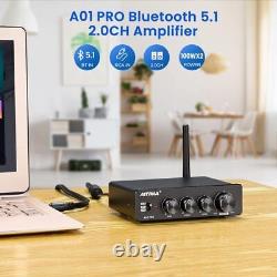 A01 Pro 100W x 2 Power Amplifier Bluetooth 5.1 Class D Amp TPA3116 2.0/2.1 Ch
